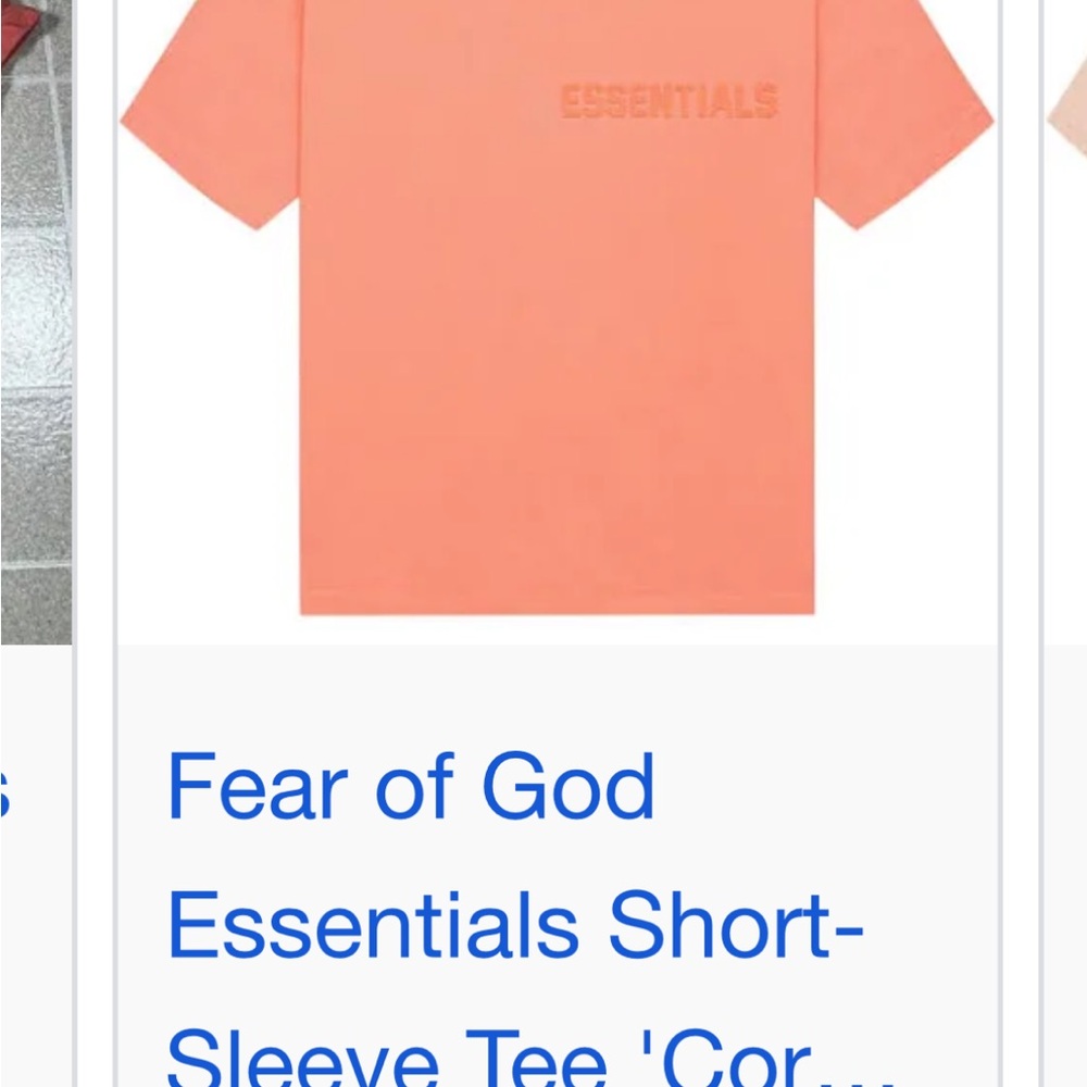Fear of God Essentials Coral Tee